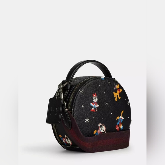 Disney X Coach Canteen Crossbody With Holiday Print - Picture 5 of 12